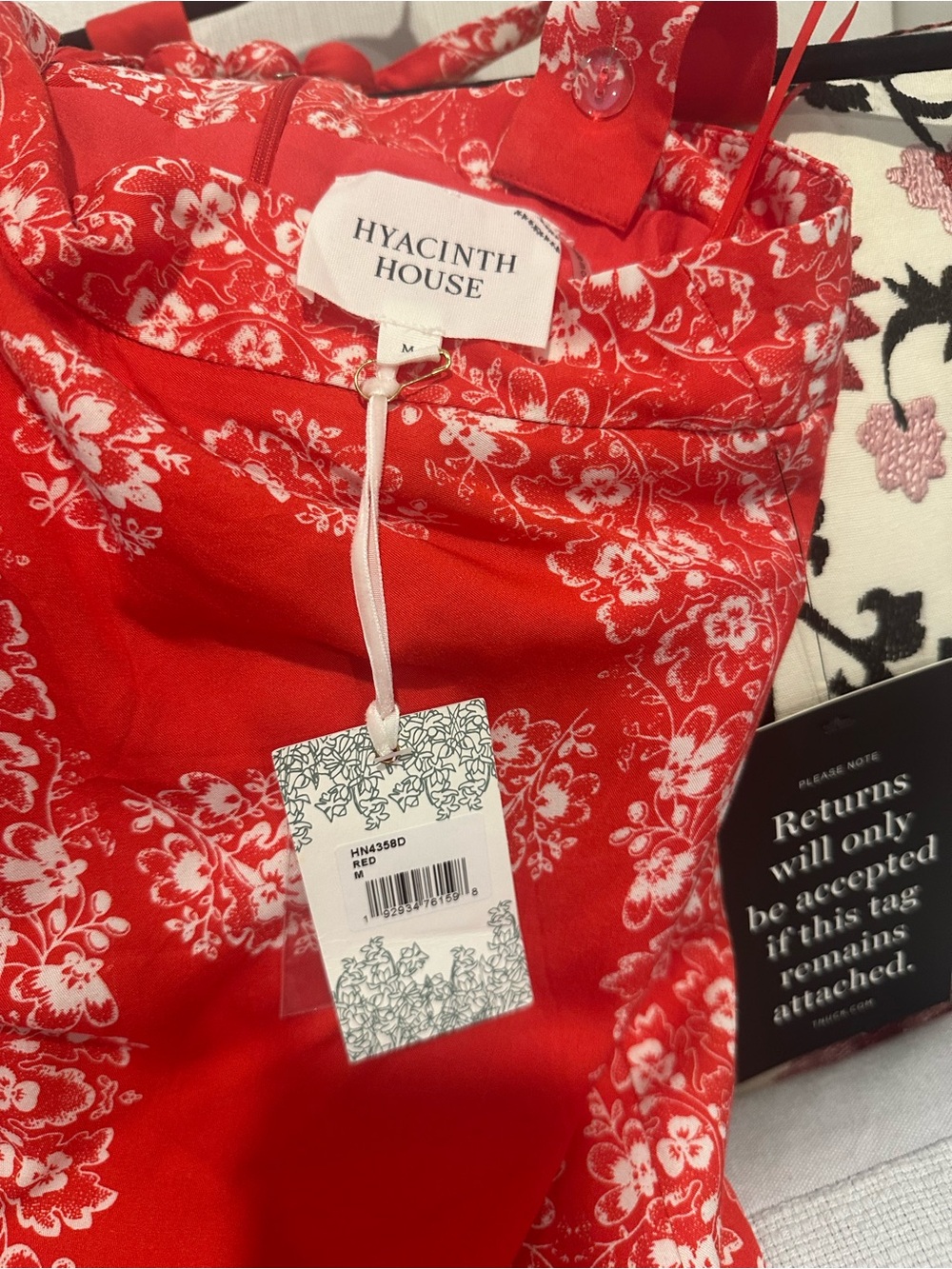 Tuckernuck Red Halter Midi Dress with White Print - Picture 4 of 4
